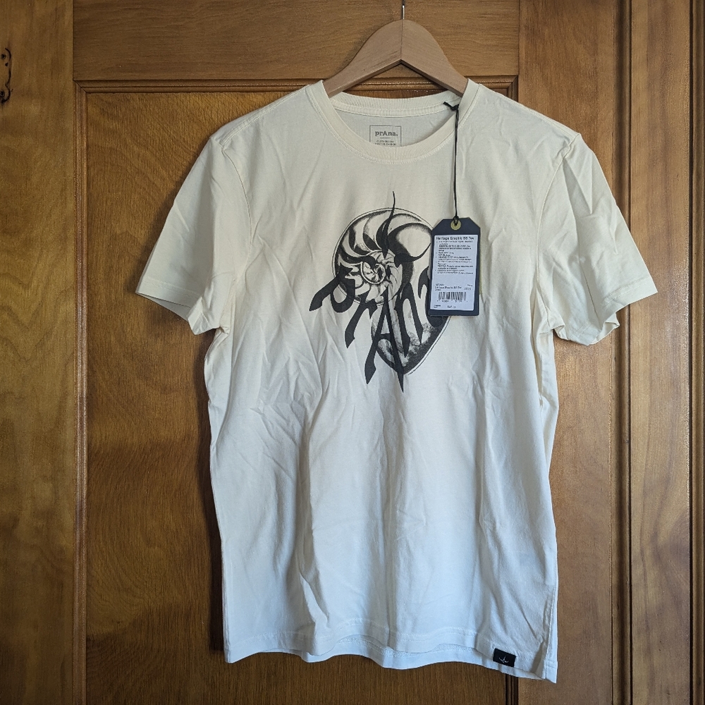 NWT Prana Mens Heritage Graphic Tee | Size XS